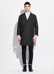 Wool Drop Shoulder Double Breasted Coat