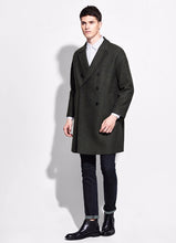 Wool Drop Shoulder Double Breasted Coat