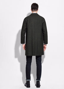Wool Drop Shoulder Double Breasted Coat