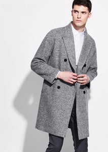 Double Breasted Drop Shoulder Coat