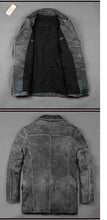 Thick Double Breasted Leather Jacket